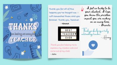 Group Card for Thanking a Beloved Teacher