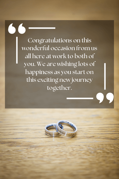 thoughtful and meaningful wedding wishes for colleagues