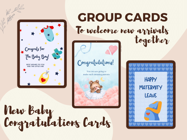 New Baby Congratulations Group Card To Send Best Wishes Together