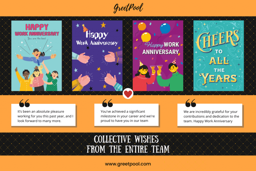 work anniversary cards | Greetpool group greeting cards