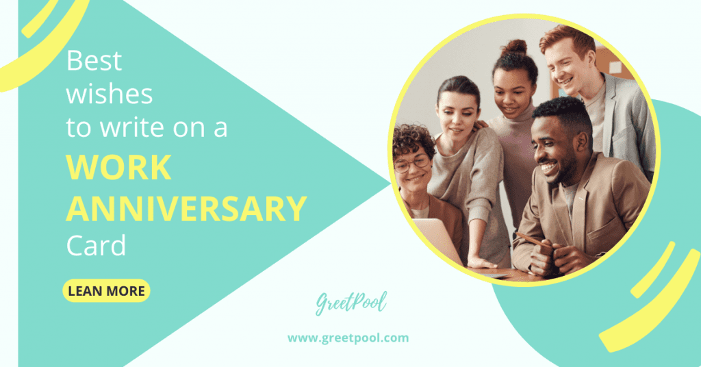 what to write on a work anniversary card