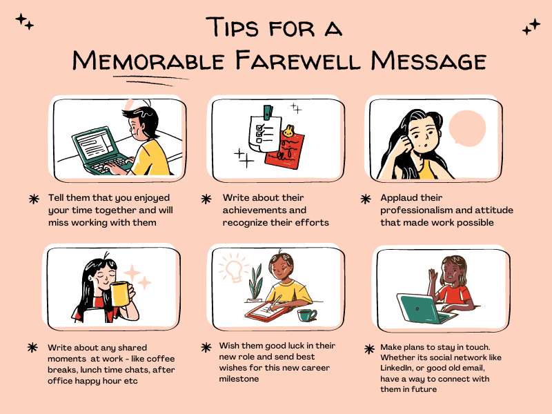 tips on writing a perfect farewell message to colleague