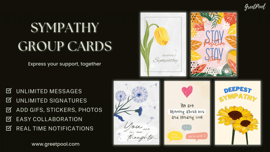sympathy group ecards that multiple people can sign