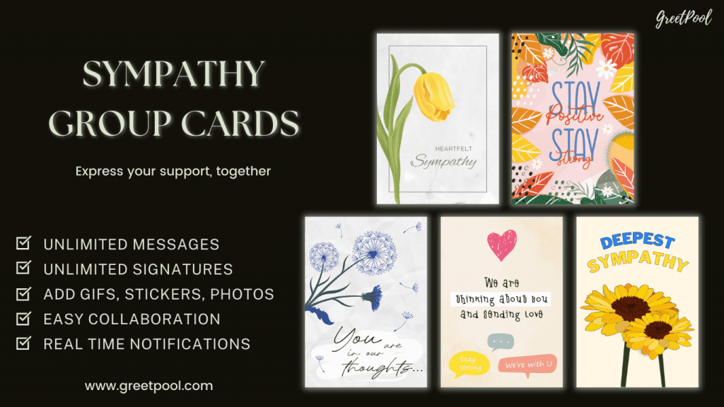 sympathy card that multiple people can sign. sympathy Group ecard