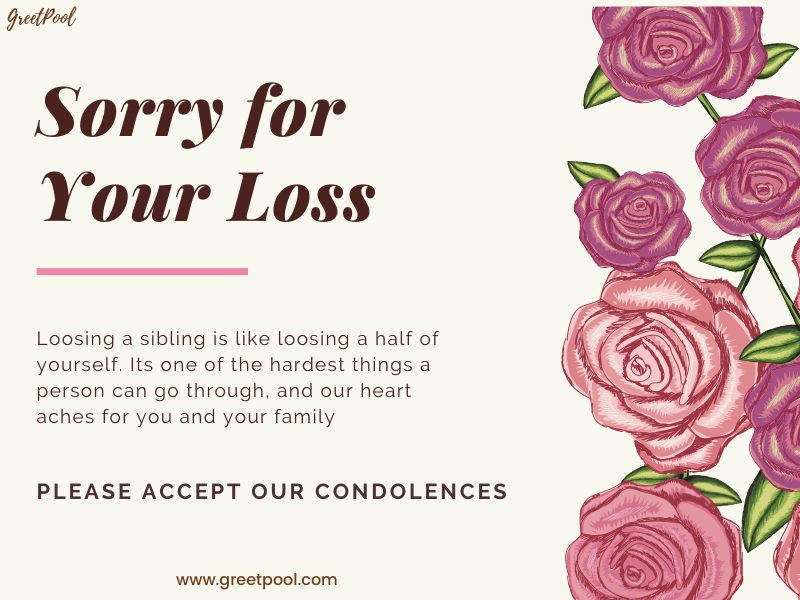 sympathy message for loss of a sibling, condolence message, what to write