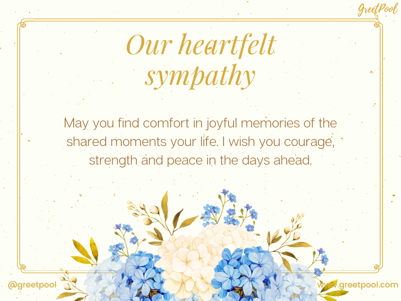thoughtful sympathy and condolence message, what to write