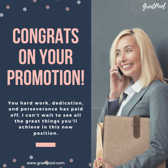 promotion congratulations and message image with meaningful greeting