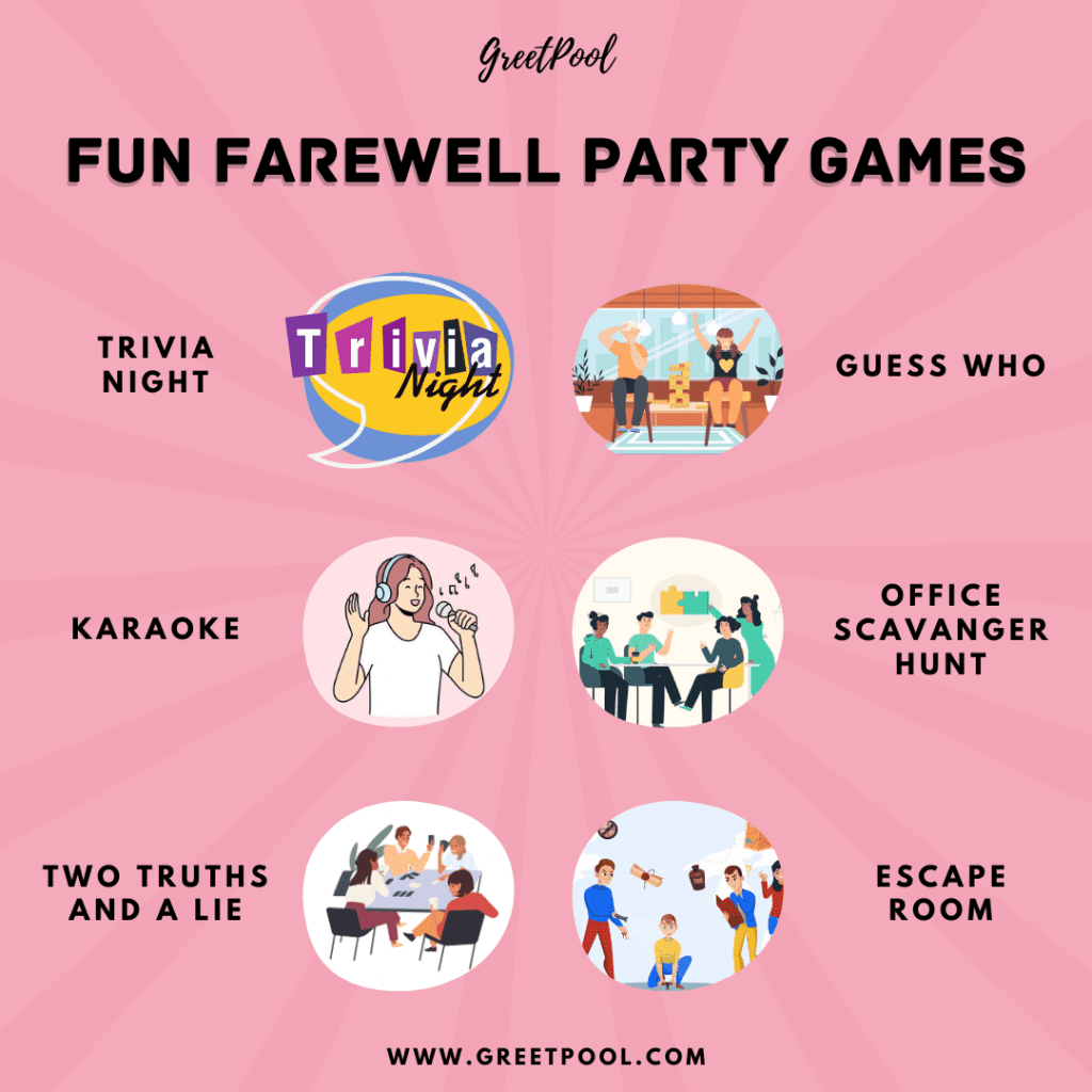 farewell party games ideas