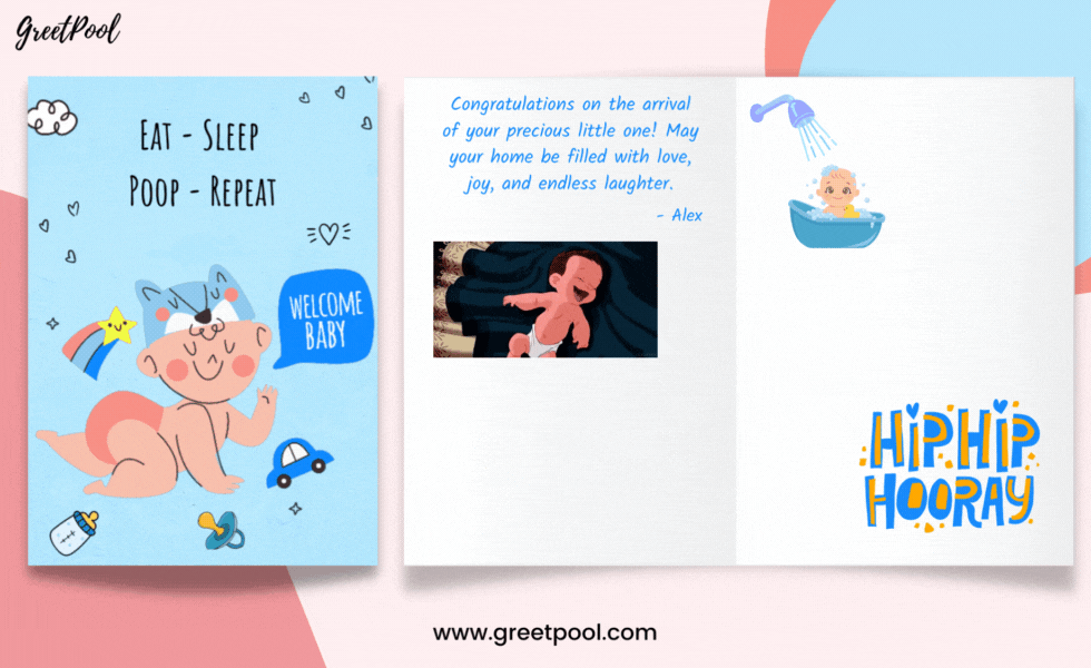 New Baby congratulation cards for coworkers | GreetPool group ecards