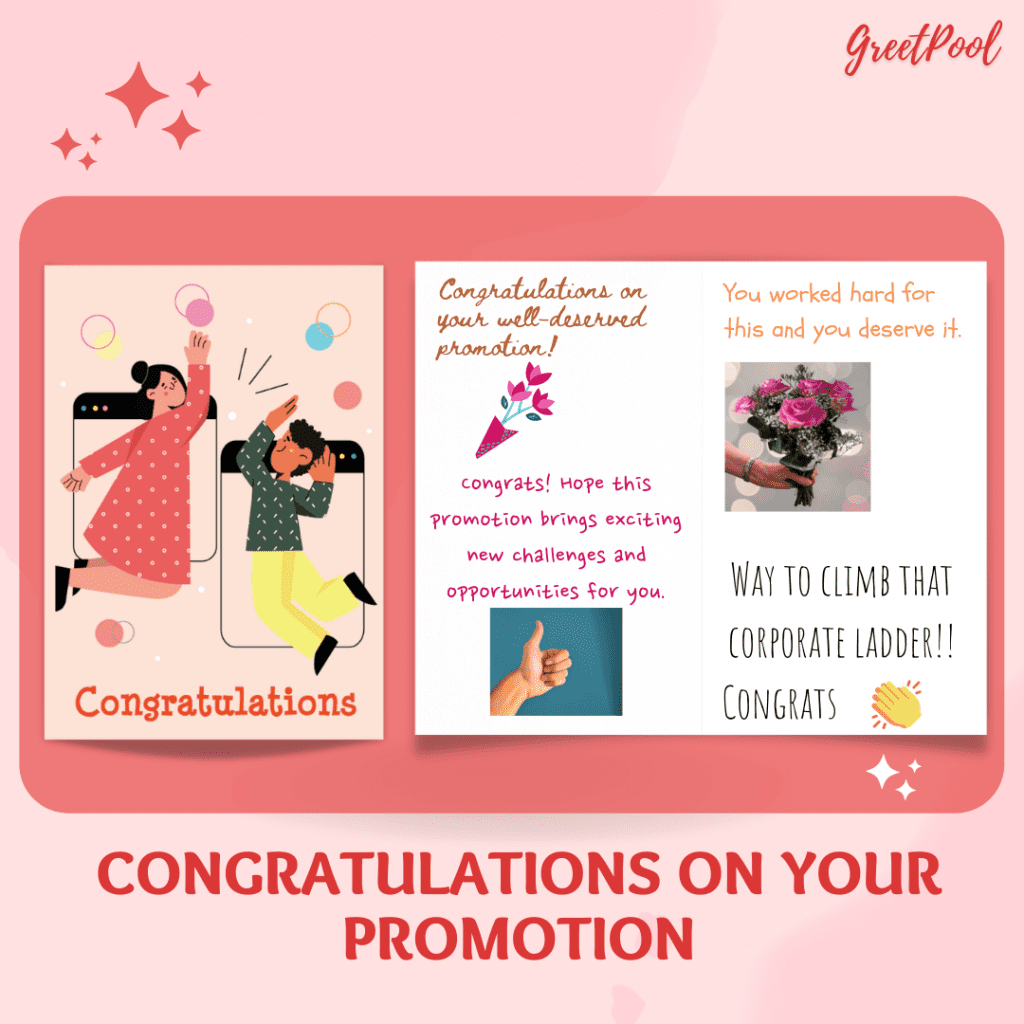 congratulations cards for promotion