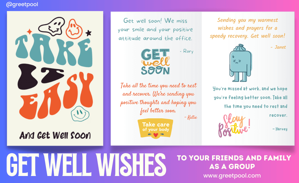 Get Well soon group ecard | Greetpool group greeting cards
