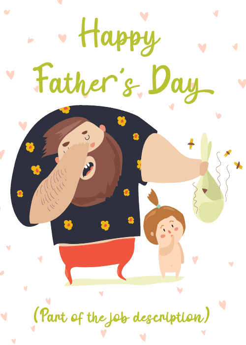 Funny greeting card to wish happy fathers day to new dads | GreetPool Group Ecards