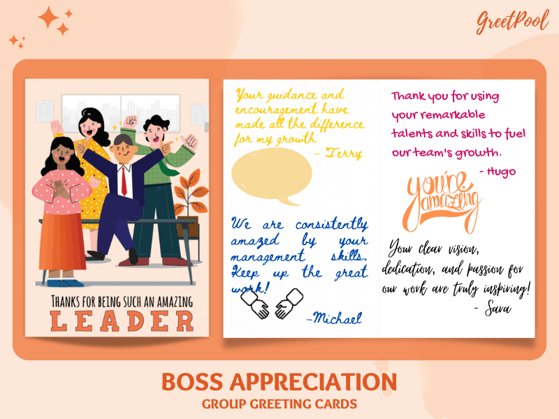 Boss Appreciation Cards Wishes and Messages | GreetPool Group Greetings