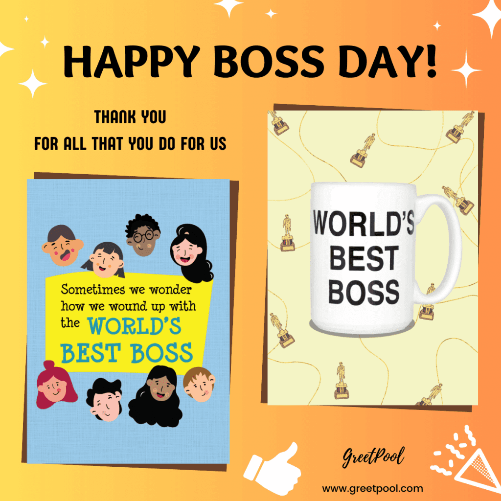 Happy Boss Day greeting card