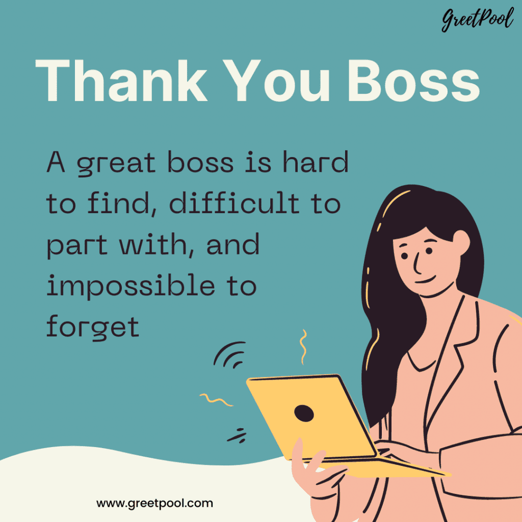 Thank You Message for boss and manager  | GreetPool Group Ecards