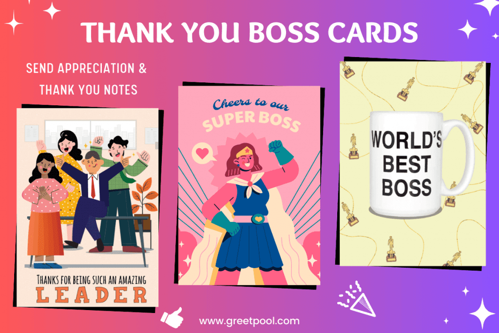 Boss appreciation cards | Thank You Boss Cards | GreetPool Group Ecards 