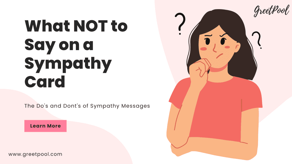 Sympathy card messages - what not to say