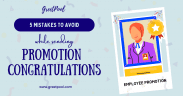Promotion Congratulations Wishes Tips | Things to avoid when congratulating someone