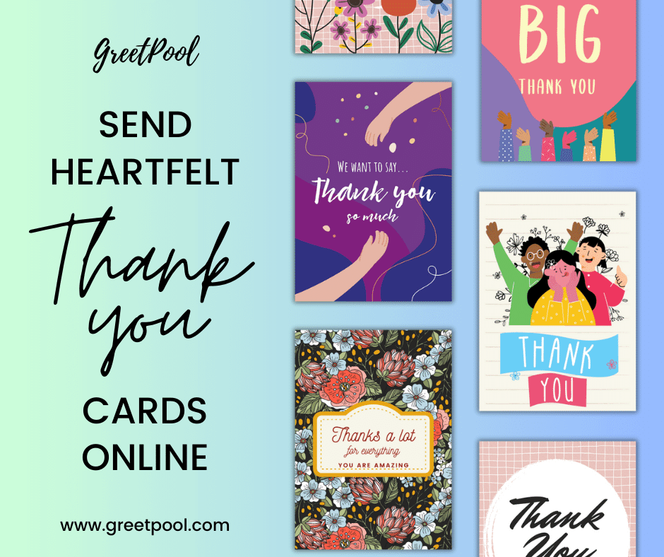 Thank You Messages for  Cards or thank you notes| GreetPool Group Ecards