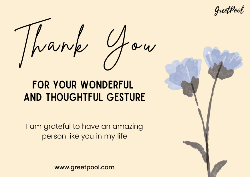 Thank You Messages for gift or kind gesture | GreetPool Group Ecards