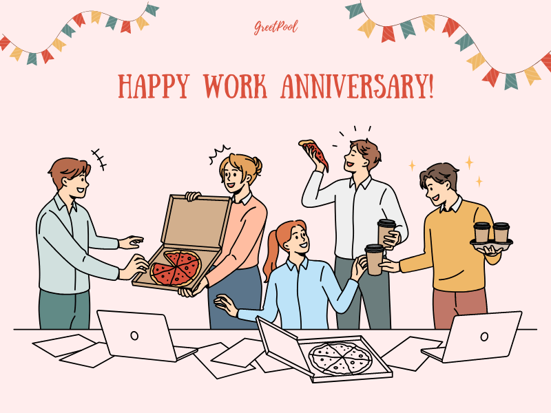 happy work anniversary party idea 