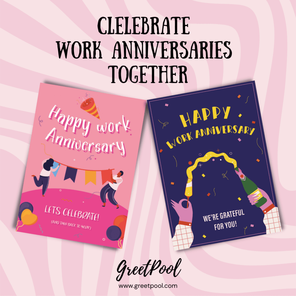work anniversary group ecards that can be signed by entire office team | GreetPool Group Ecards 