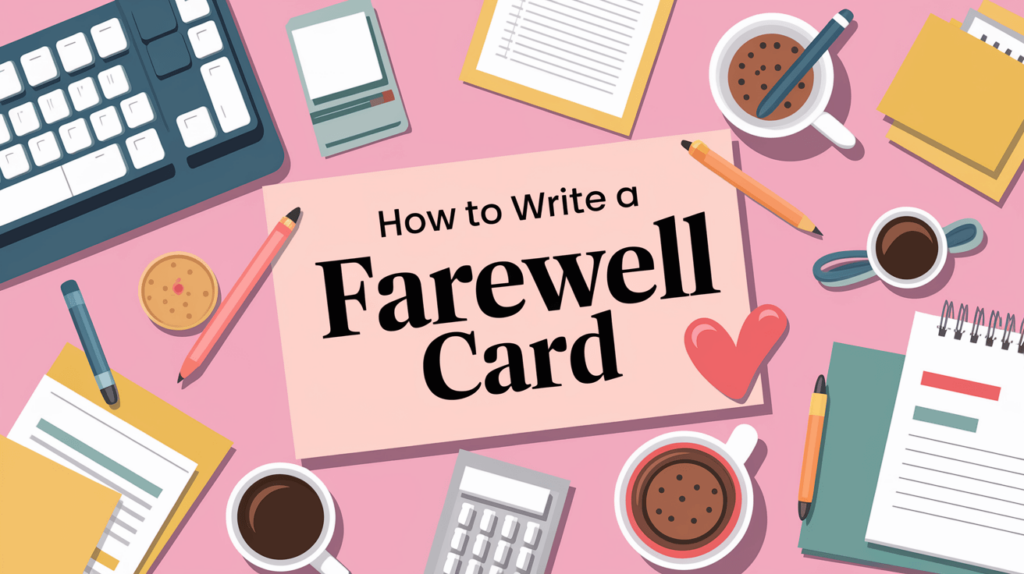 How to write a farewell card blog banner | greetpool