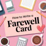 How to write a farewell card blog banner | greetpool